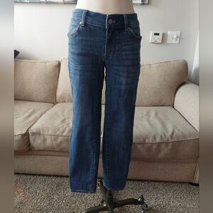 Talbots Dark Blue Straight Leg Boyfriend Jeans Size 2P